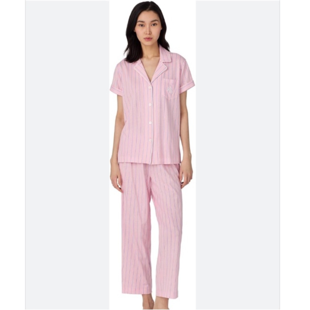 Ralph Lauren Pink Striped Pajama Set
